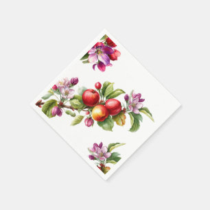 A Little Apple Is On The Way   Fall Baby Shower  Napkin