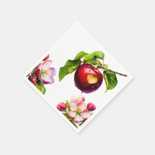 A Little Apple Is On The Way Fall Baby Shower Napkin