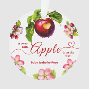 A Little Apple Is On The Way Fall Baby Shower Ornament