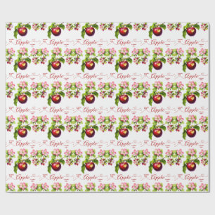 A Little Apple Is On The Way   Fall Baby Shower  Wrapping Paper