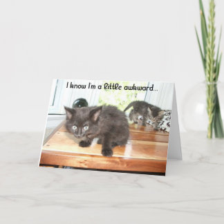 A little awkward thank you card