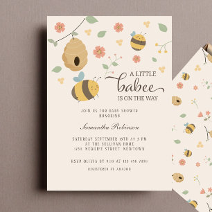 A little babee is on the way, bee baby shower  invitation