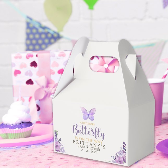 A Little Baby Butterfly is on The Way Baby shower Favour Box (Creator Uploaded)