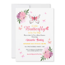 A Little Baby Butterfly Is On The Way Baby Shower 
