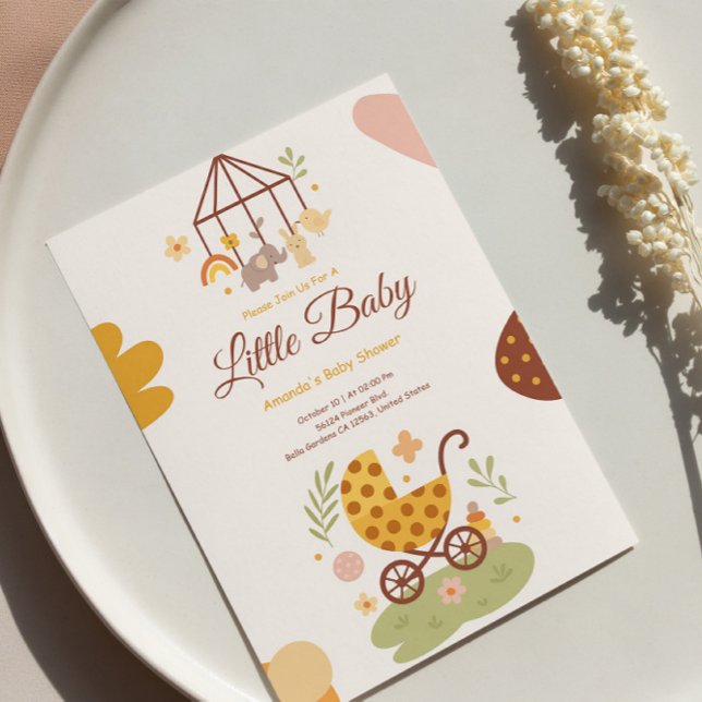 A Little Baby Hand Draw Baby Shower Invitation (Creator Uploaded)