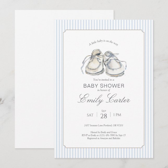 A Little Baby Is On The Way Baby Shower Invitation (Front/Back)