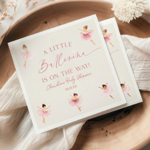 A Little Ballerina Pink Ballet Baby Shower Napkin