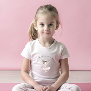 A Little Ballerina Watercolor Girl Baby Shower T-Shirt