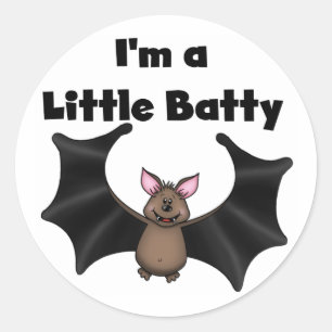 A Little Batty Classic Round Sticker