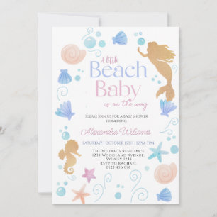 A little Beach Baby Baby shower  Invitation