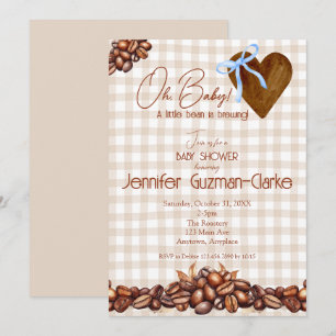 A Little Bean is Brewing Baby Shower Invitation
