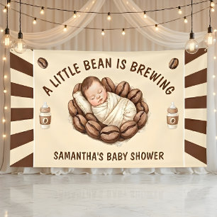 A Little Bean Is Brewing Coffee Baby Shower Banner