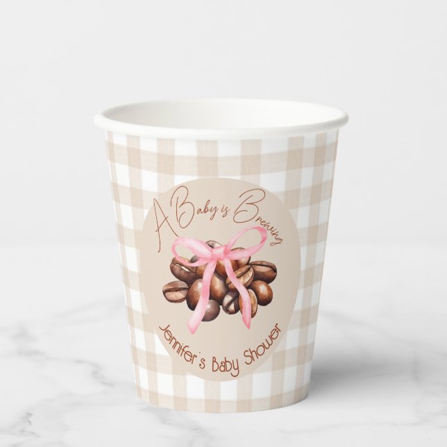 A Little Bean is Brewing  Paper Cups (Front)