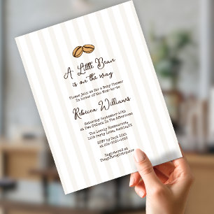 A little Bean is on the Way Coffee Baby Shower Invitation