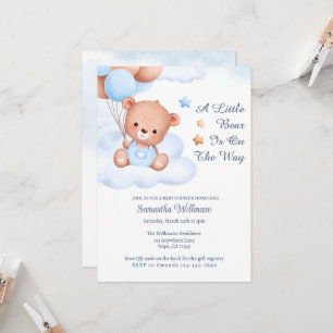 A Little Bear Is on the Way Customisable QR code Invitation