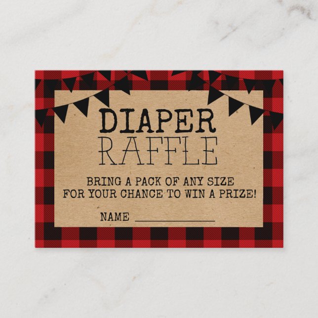 A Little Bear Is On The Way Diaper Raffle Enclosur Enclosure Card (Front)