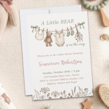 A Little Bear Is on the Way Teddy Bear Baby Shower