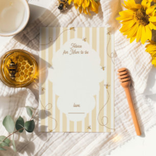 A Little Bee Baby Shower Advice Card