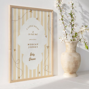 A Little Bee Baby Shower Welcome Poster