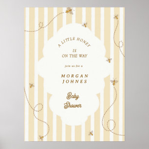 A Little Bee Baby Shower Welcome Poster