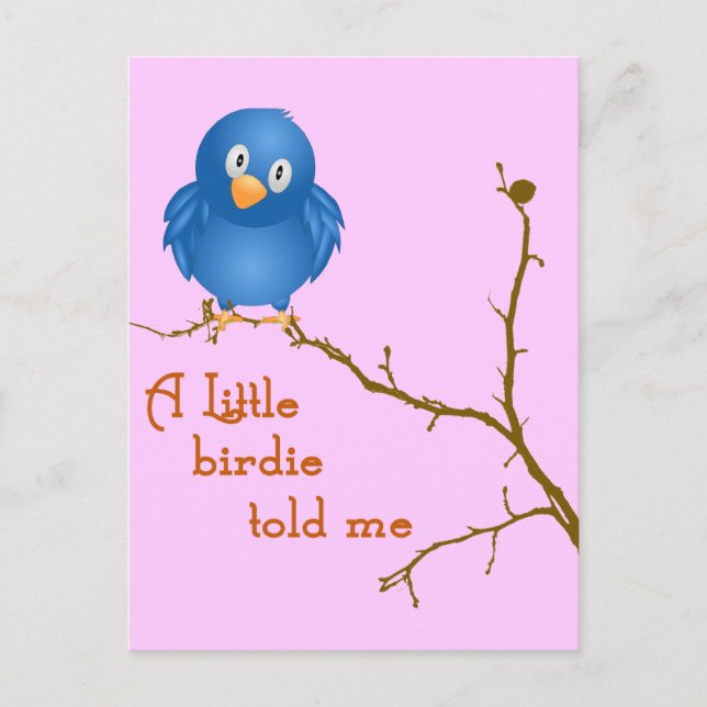 A Little Birdie Momism Postcard (Front)