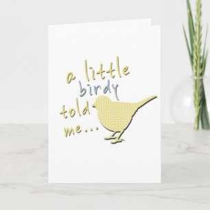 A Little Birdy Told Me - New Baby Greeting Card