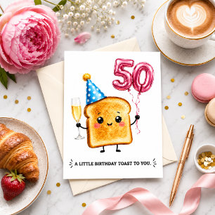 A little birthday toast to you card