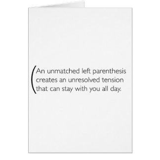 A little bit about parenthesis