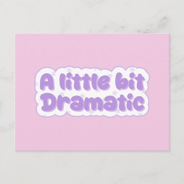 A Little Bit Dramatic Invitation Postcard (Front)
