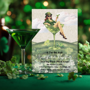 A little bit Irish Leprechaun cocktail Party Invitation