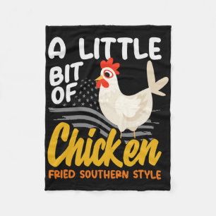 A Little Bit Of Chicken Fried Southern Style Count Fleece Blanket