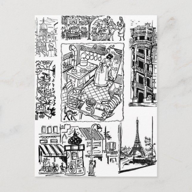 A Little Bit of France Postcard (Front)