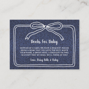 A Little Blue Jean Baby Denim Boy Baby Shower Enclosure Card