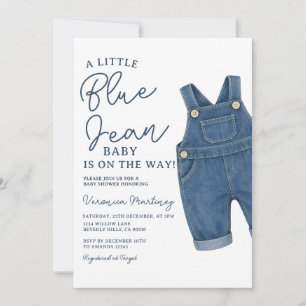 A little Blue Jean baby is on the way Baby Shower Invitation