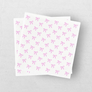 A Little Blue Jean Baby Pink Coquette Bow Napkin