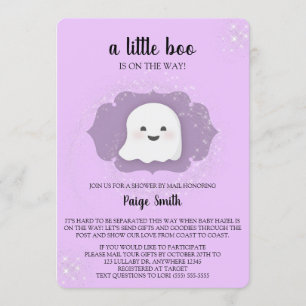 A Little Boo Baby Shower By Mail Invitation