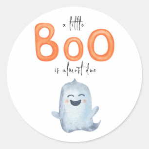 A little Boo - baby shower Classic Round Sticker
