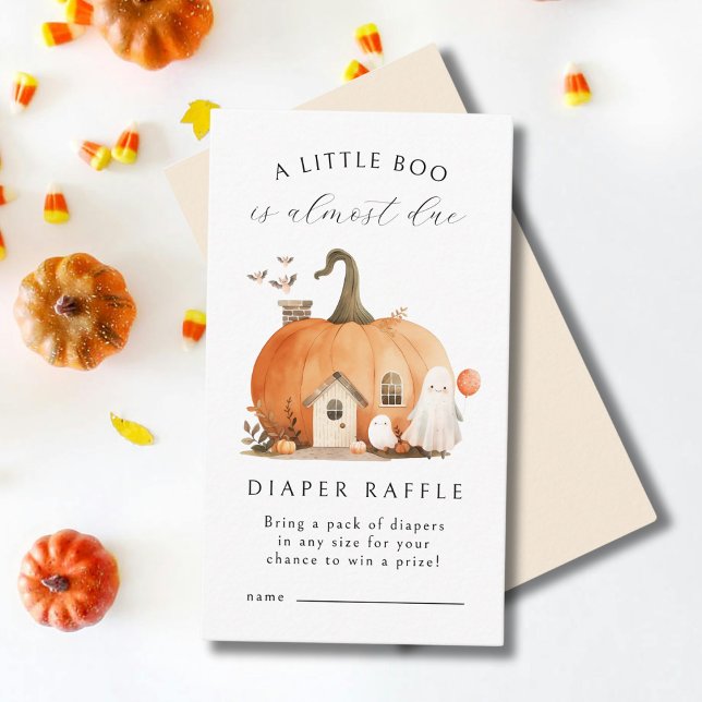A Little Boo Baby Shower Diaper Raffle  Enclosure Card (Creator Uploaded)