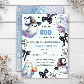 A Little Boo Baby Shower Invitation | Cute Ghost