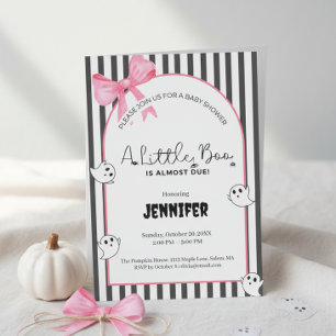 A Little Boo Baby Shower • Pink Halloween  Invitation
