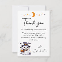 A Little Boo Baby Shower Thank You Card