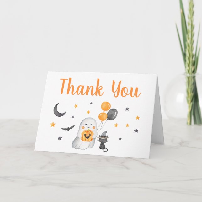 A Little Boo Baby Shower  Thank You Card (Front)