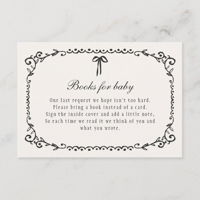 A Little Boo Black Bow Halloween Books for Baby Enclosure Card (Front)