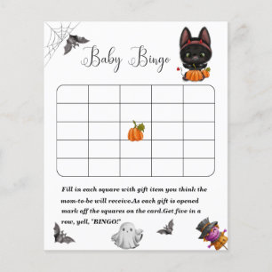 A Little Boo black cat baby shower gamePaper Sheet