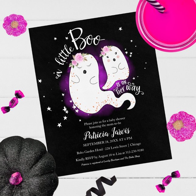A Little Boo Budget Girl Baby Shower Invitation (Creator Uploaded)
