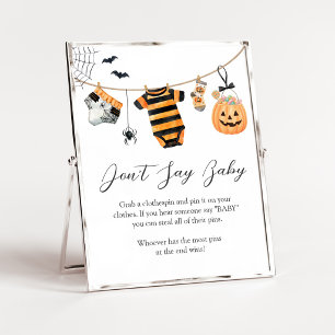 A Little Boo Clothesline Don't Say Baby Sign