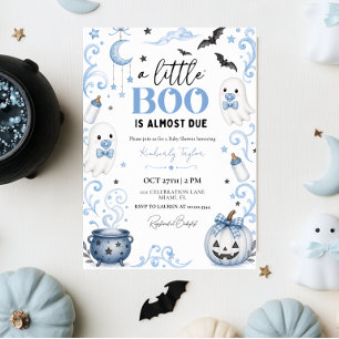 A Little Boo Cute Ghost Baby Shower Invitation