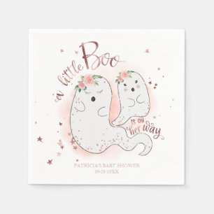 A Little Boo Cute Halloween Girl Baby Shower Napkin