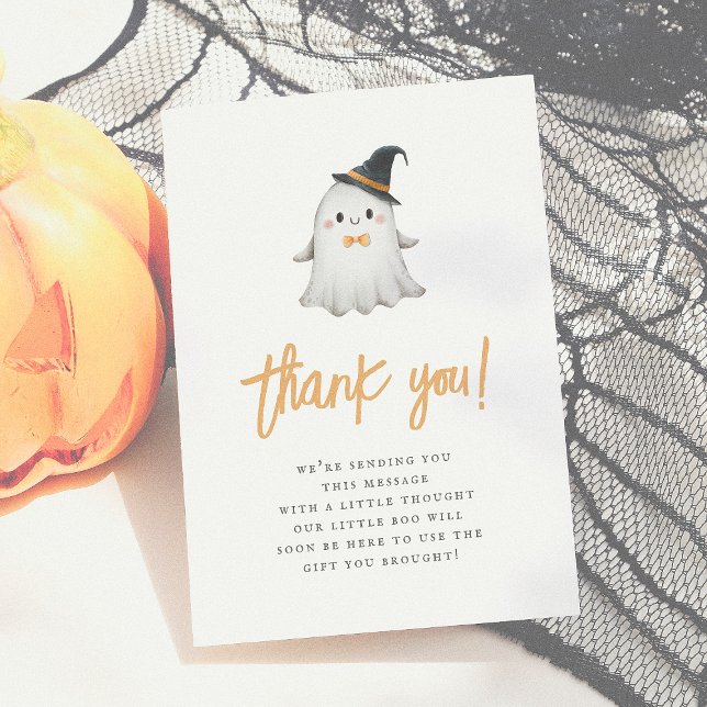 A Little Boo Cute Halloween Thank You Card (Creator Uploaded)