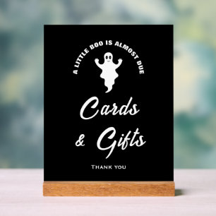 A Little Boo Ghost Baby Shower Cards & Gifts Sign